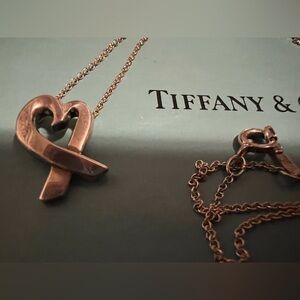 Tiffany & Co. Paloma Picasso Loving Heart Pendant Necklace ~16 in chain